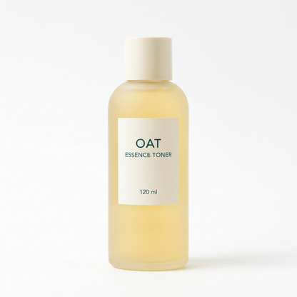 Unbranded yellow essence toner bottle on white background