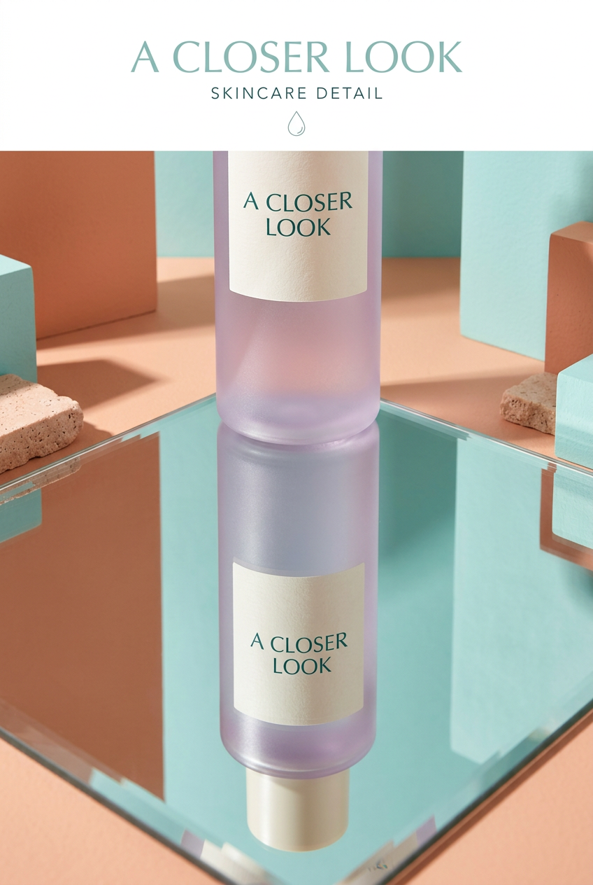 Detail of lilac toner packaging
