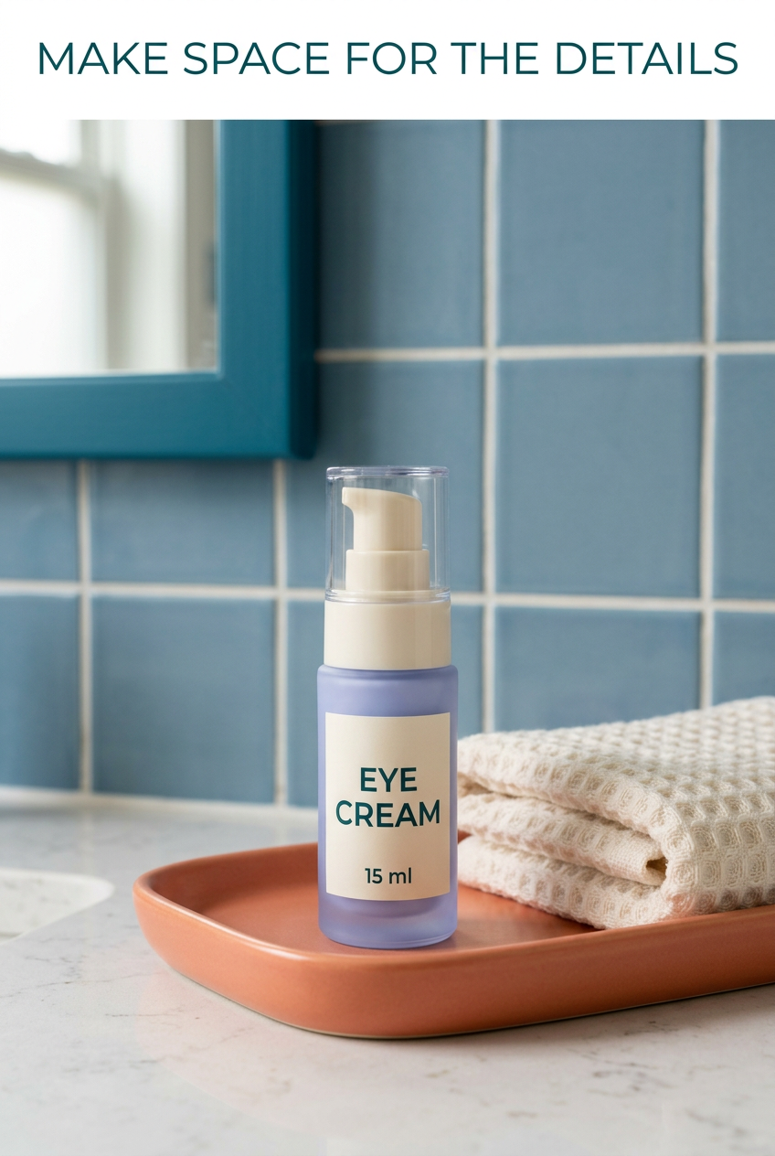 AI-generated eye cream routine setting